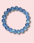 Deep Blue Gem Grade Aquamarine Bracelet (10 mm)