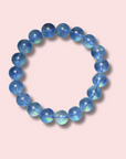 Deep Blue Gem Grade Aquamarine Bracelet (10 mm)