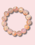 Beautiful Flower Agate Bracelet (14 mm)