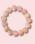 Beautiful Flower Agate Bracelet (14 mm)