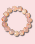 Beautiful Flower Agate Bracelet (14 mm)