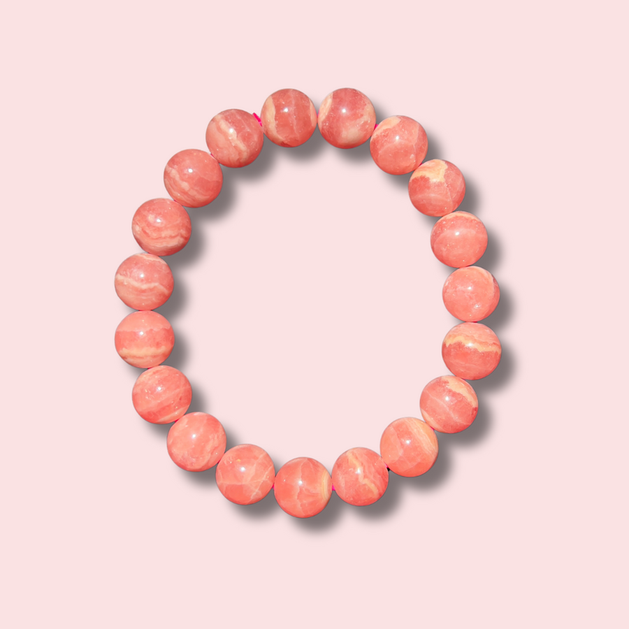 Rare Gem Grade Rhodochrosite Bracelet (11 mm)