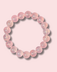 Beautiful Gemmy Pink Star Rose Quartz Bracelet (12 mm)