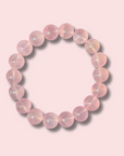 Beautiful Gemmy Pink Star Rose Quartz Bracelet (12 mm)