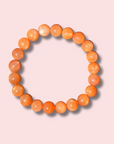 Shimmery Gem Grade Peach Moonstone Bracelet (9 mm)