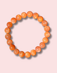 Shimmery Gem Grade Peach Moonstone Bracelet (9 mm)