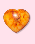 Bright Orange Carnelian Heart - Made in Mother Nature