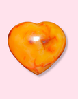 Bright Orange Carnelian Heart - Made in Mother Nature