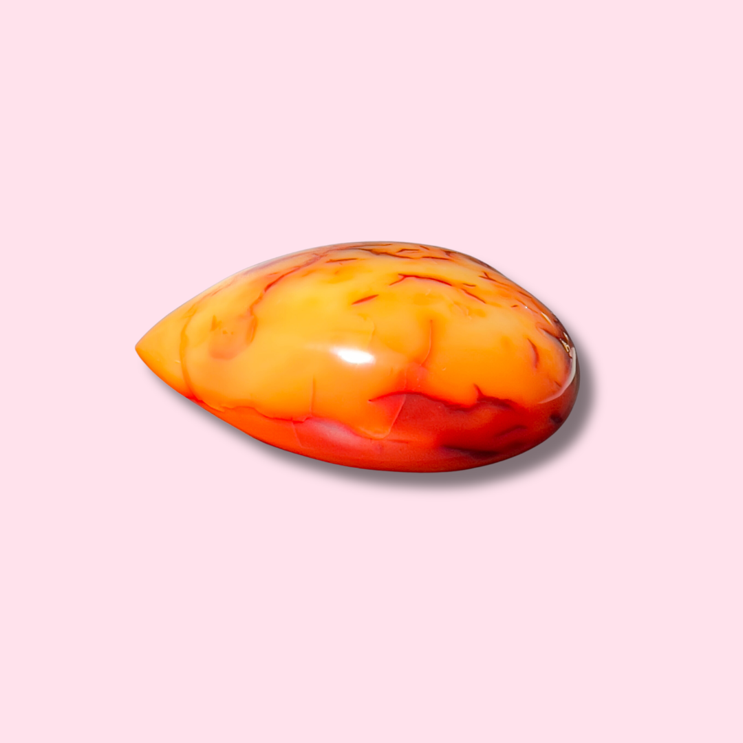 Bright Orange Carnelian Heart - Made in Mother Nature
