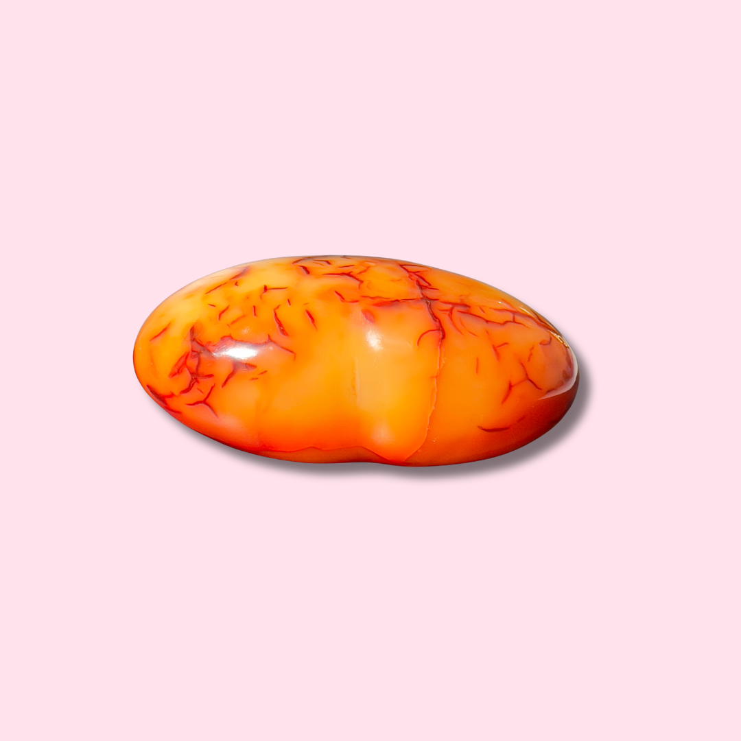 Bright Orange Carnelian Heart - Made in Mother Nature