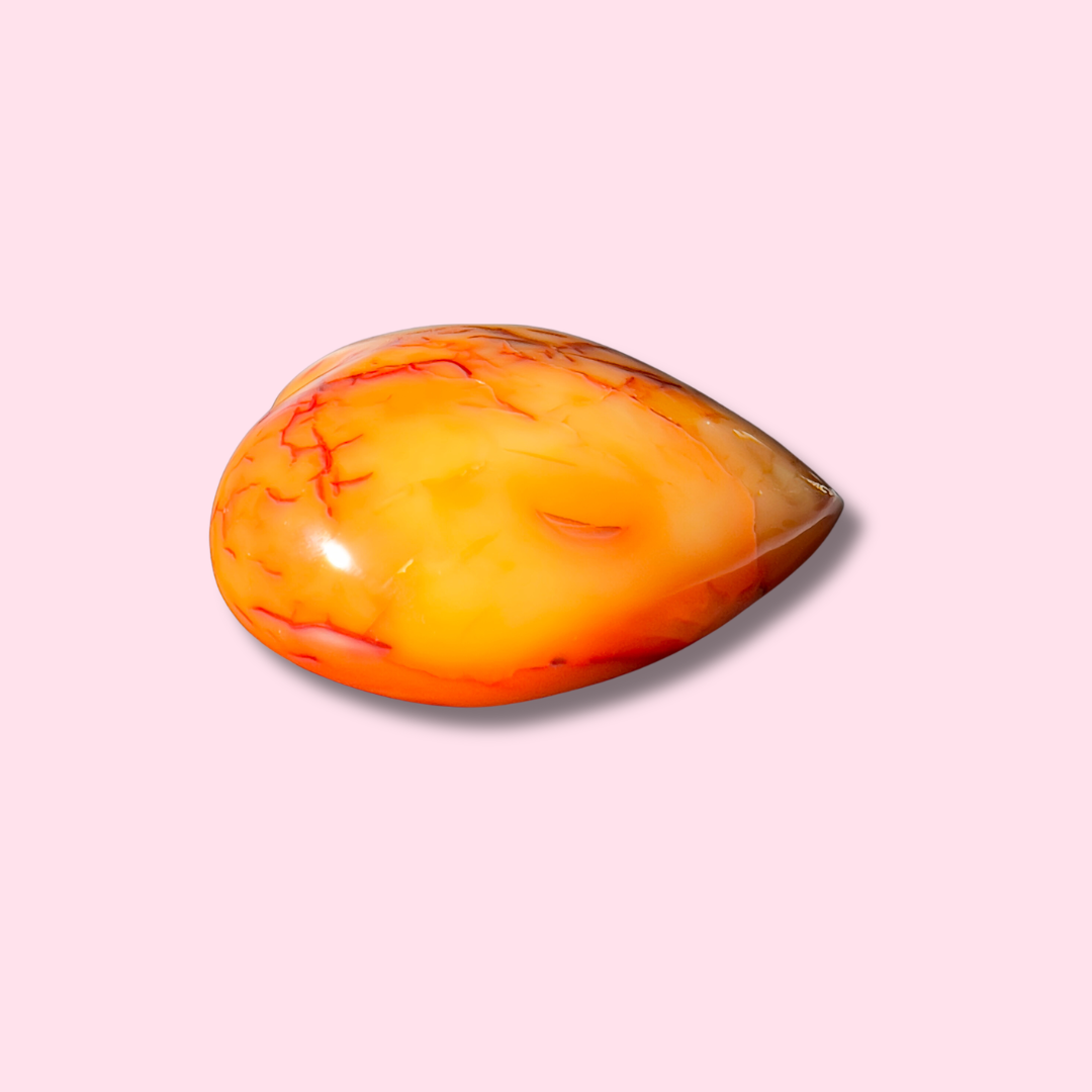 Bright Orange Carnelian Heart - Made in Mother Nature