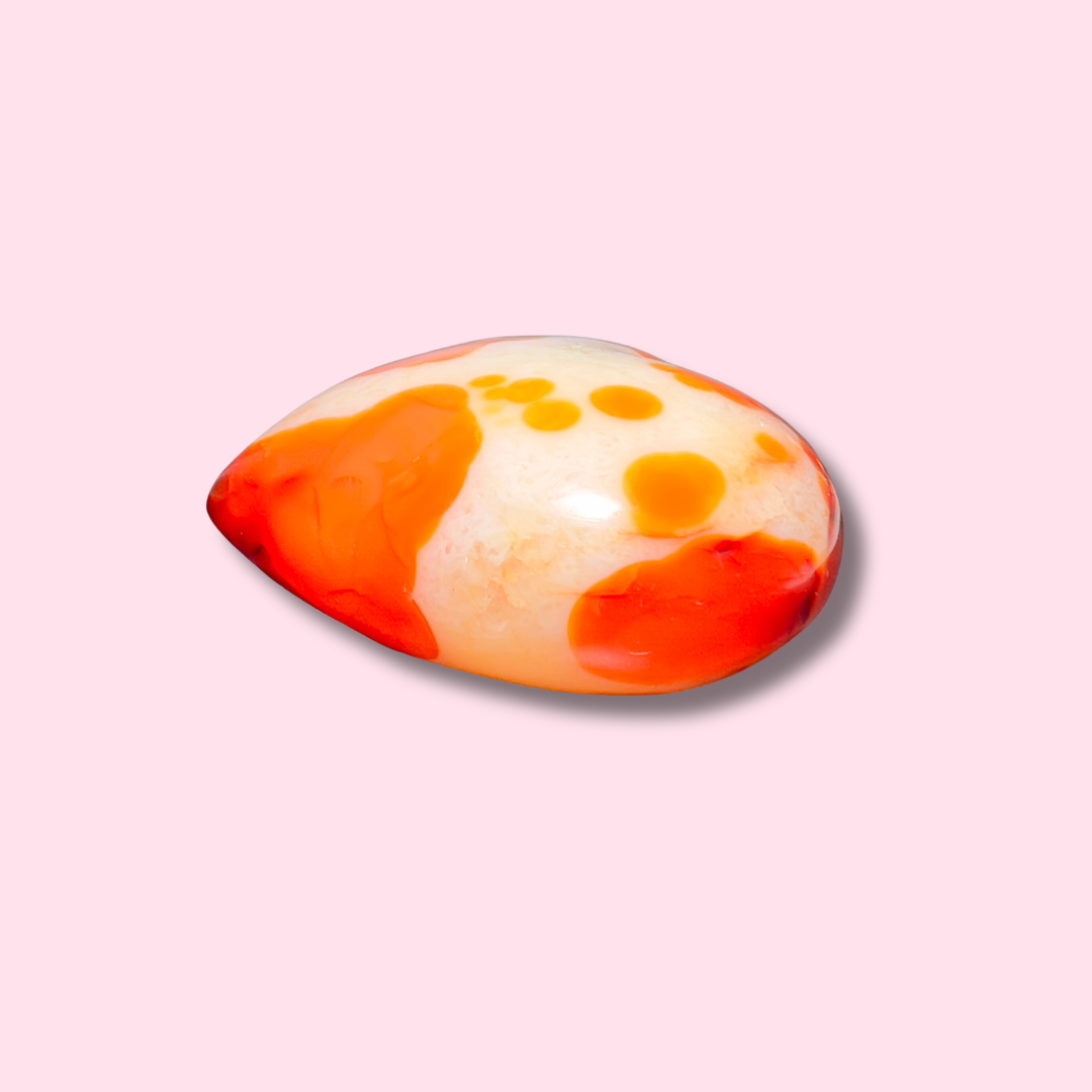 "Red Dalmatian" Carnelian Heart - Made in Mother Nature