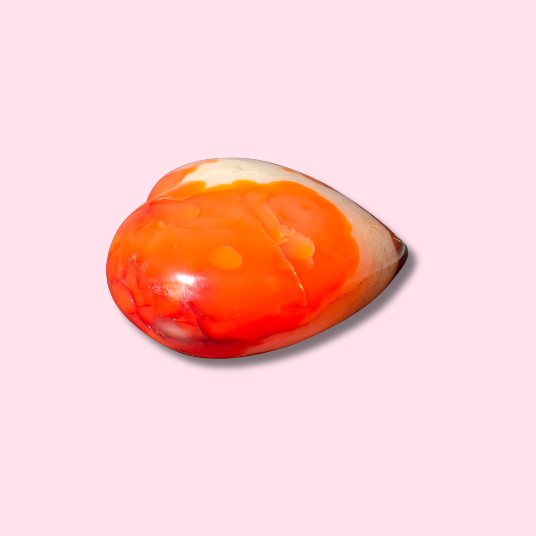 "Red Dalmatian" Carnelian Heart - Made in Mother Nature