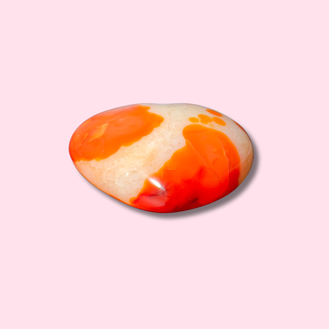 "Red Dalmatian" Carnelian Heart - Made in Mother Nature