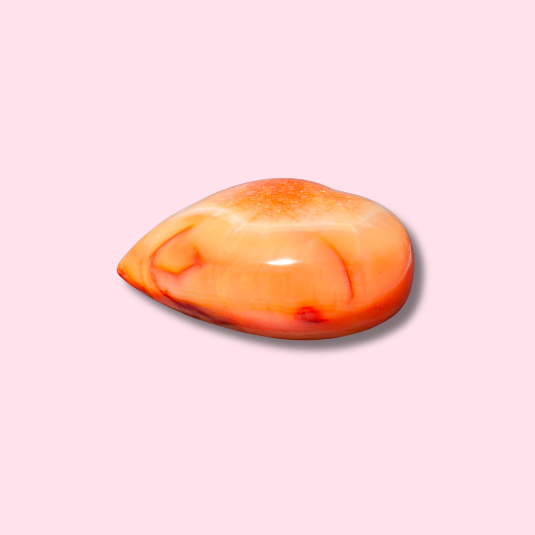 Carnelian Heart With Orange Quartz - Made in Mother Nature