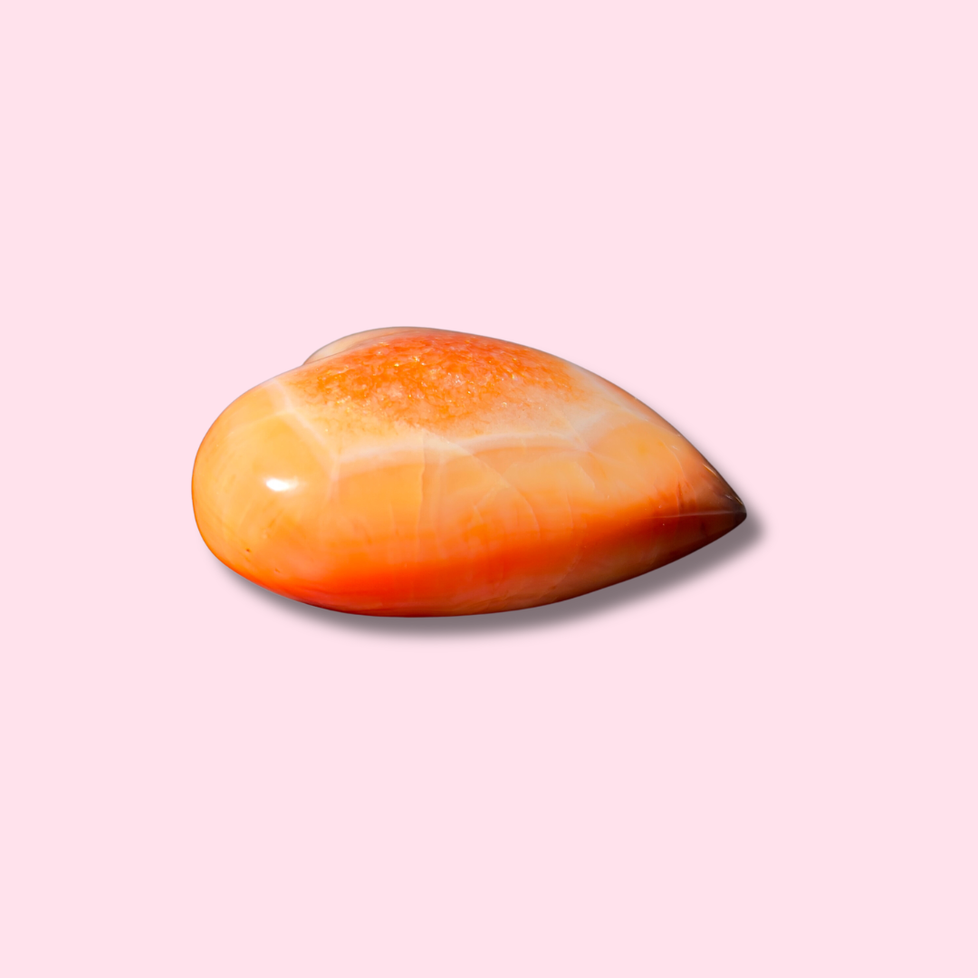 Carnelian Heart With Orange Quartz - Made in Mother Nature