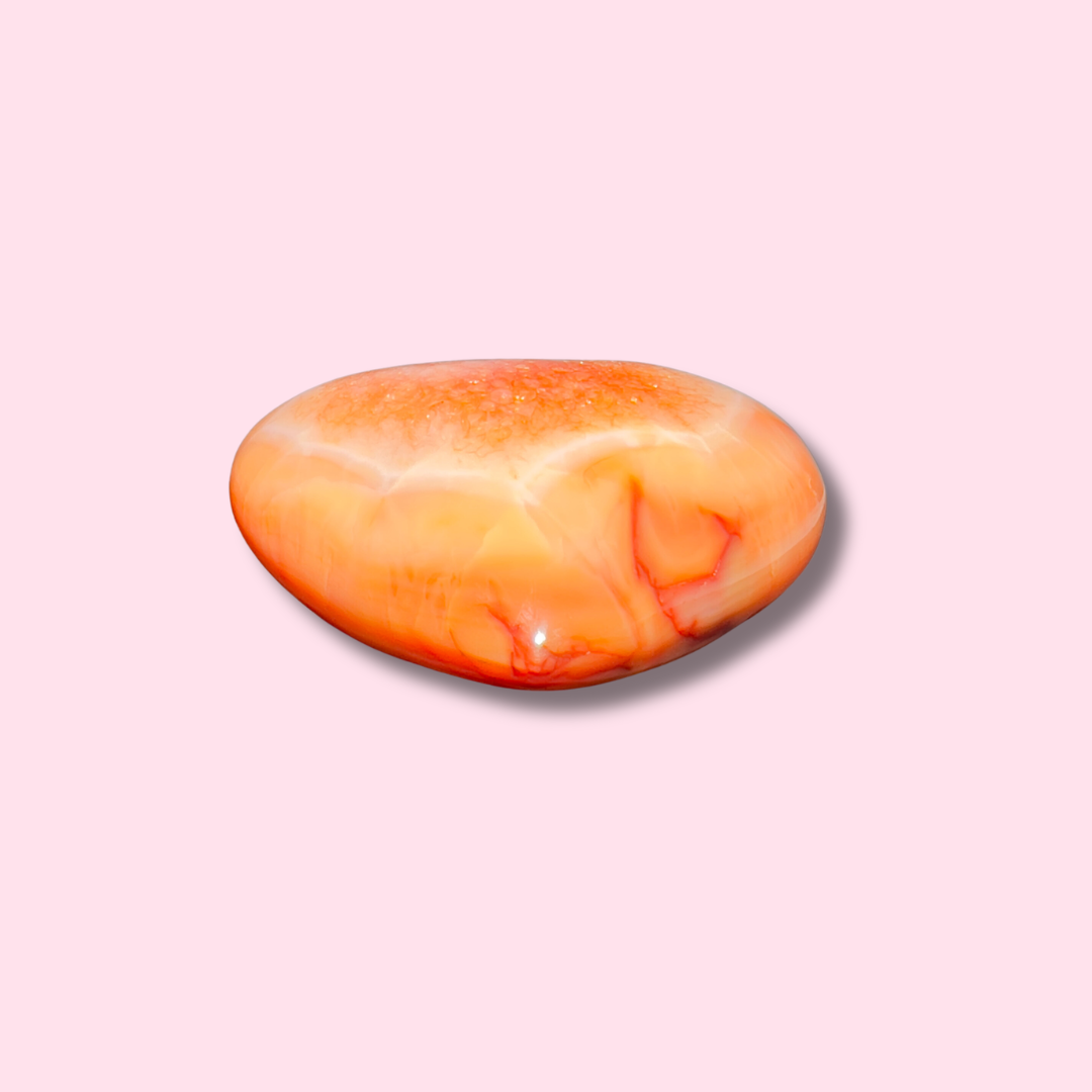 Carnelian Heart With Orange Quartz - Made in Mother Nature
