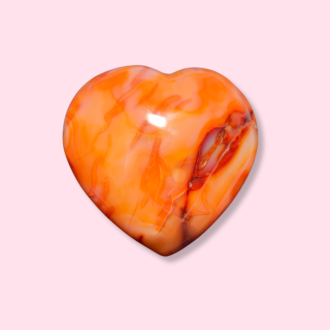 Beautiful Red Carnelian Heart - Made in Mother Nature