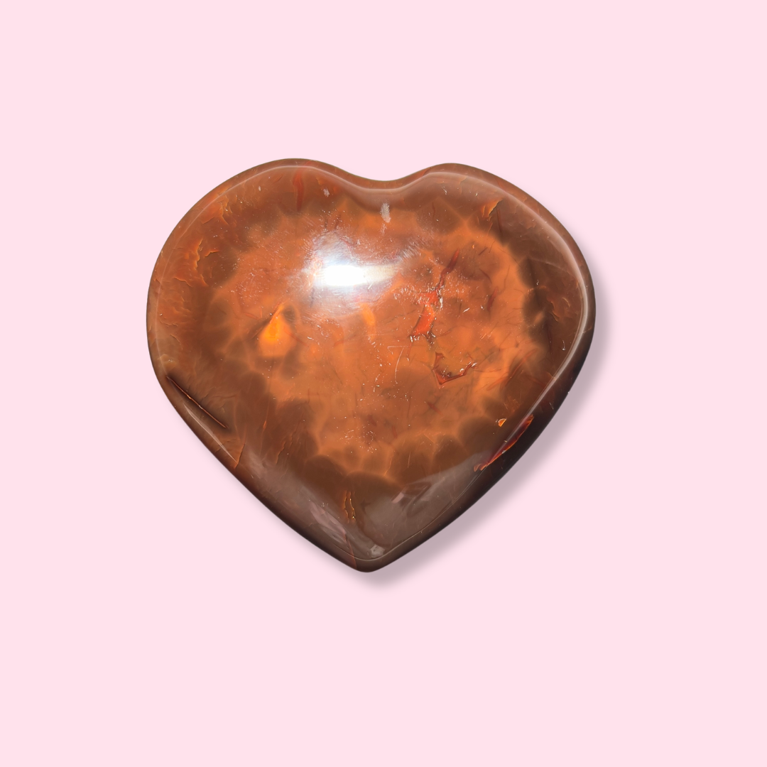 Moody Carnelian Heart - Made in Mother Nature