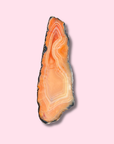Vibrant Orange Carnelian Slab With Beautiful Banding - Made in Mother Nature