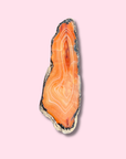 Vibrant Orange Carnelian Slab With Beautiful Banding - Made in Mother Nature