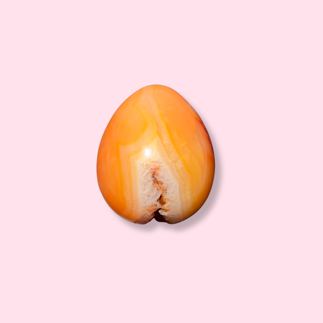 Vibrant Orange Carnelian Egg - Made in Mother Nature