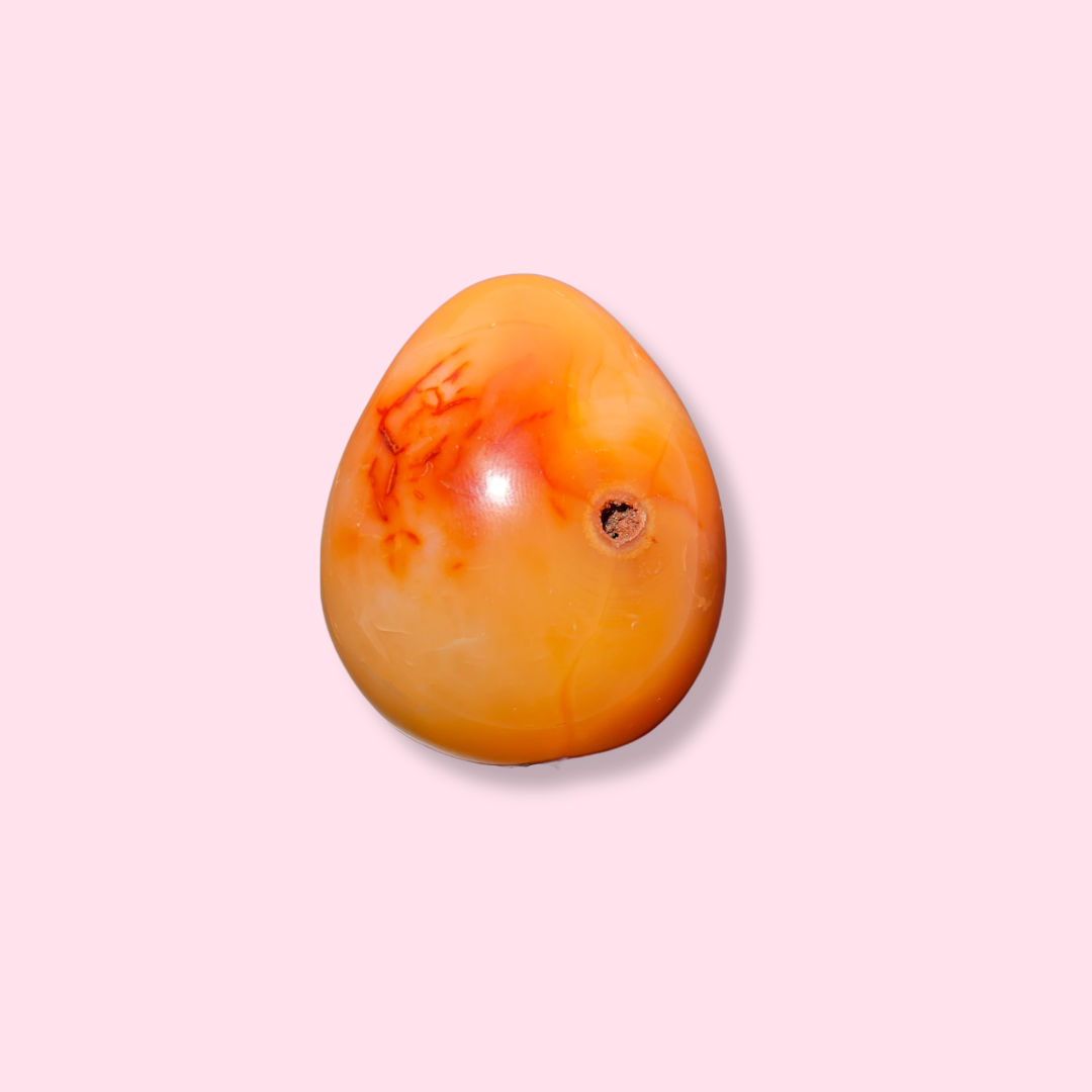 Vibrant Orange Carnelian Egg - Made in Mother Nature