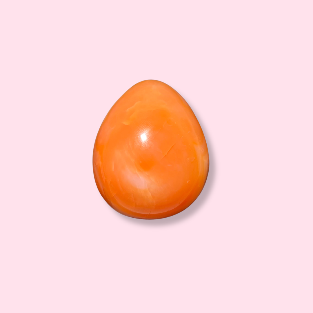 Vibrant Orange Carnelian Egg - Made in Mother Nature