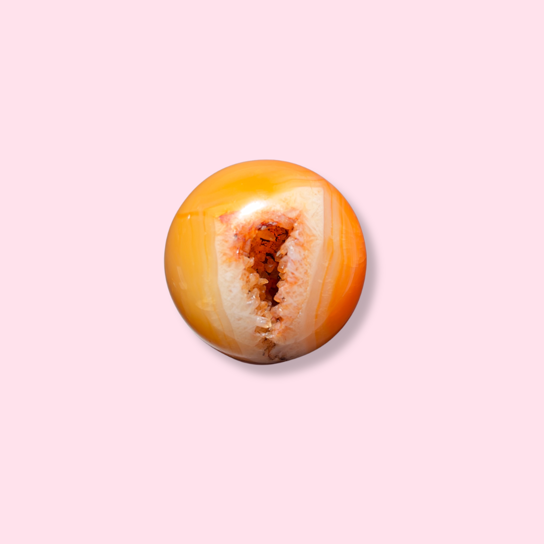 Vibrant Orange Carnelian Egg - Made in Mother Nature