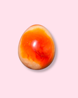 Fiery Carnelian Egg With Quartz - Made in Mother Nature