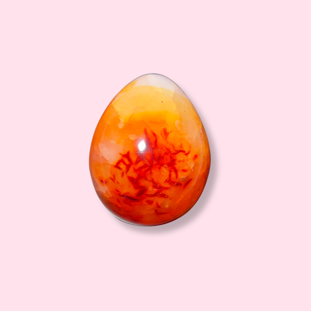 Red & Orange Carnelian Egg - Made in Mother Nature