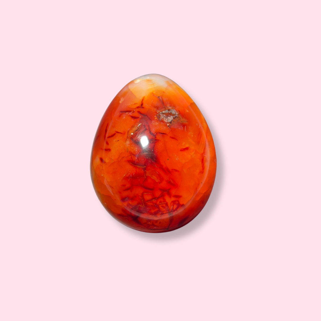 Red & Orange Carnelian Egg - Made in Mother Nature