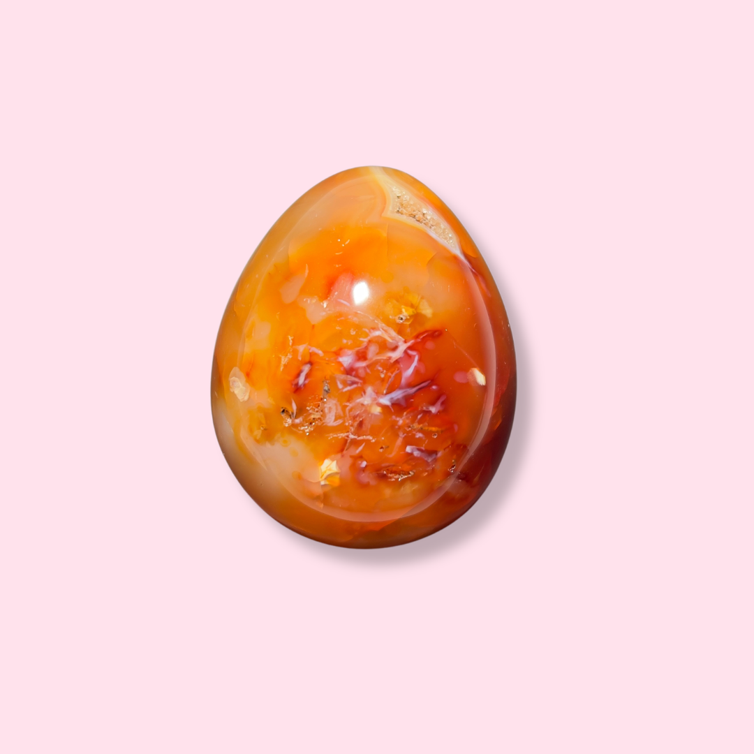 Sunset Orange Carnelian Egg - Made in Mother Nature