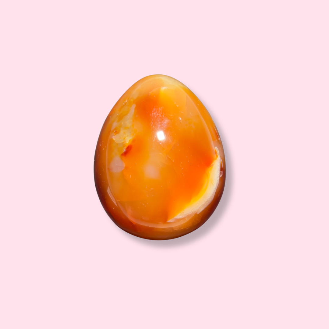 Sunset Orange Carnelian Egg - Made in Mother Nature