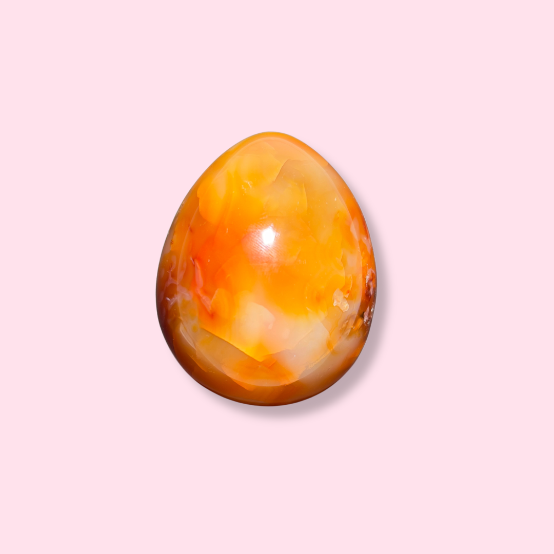 Sunset Orange Carnelian Egg - Made in Mother Nature