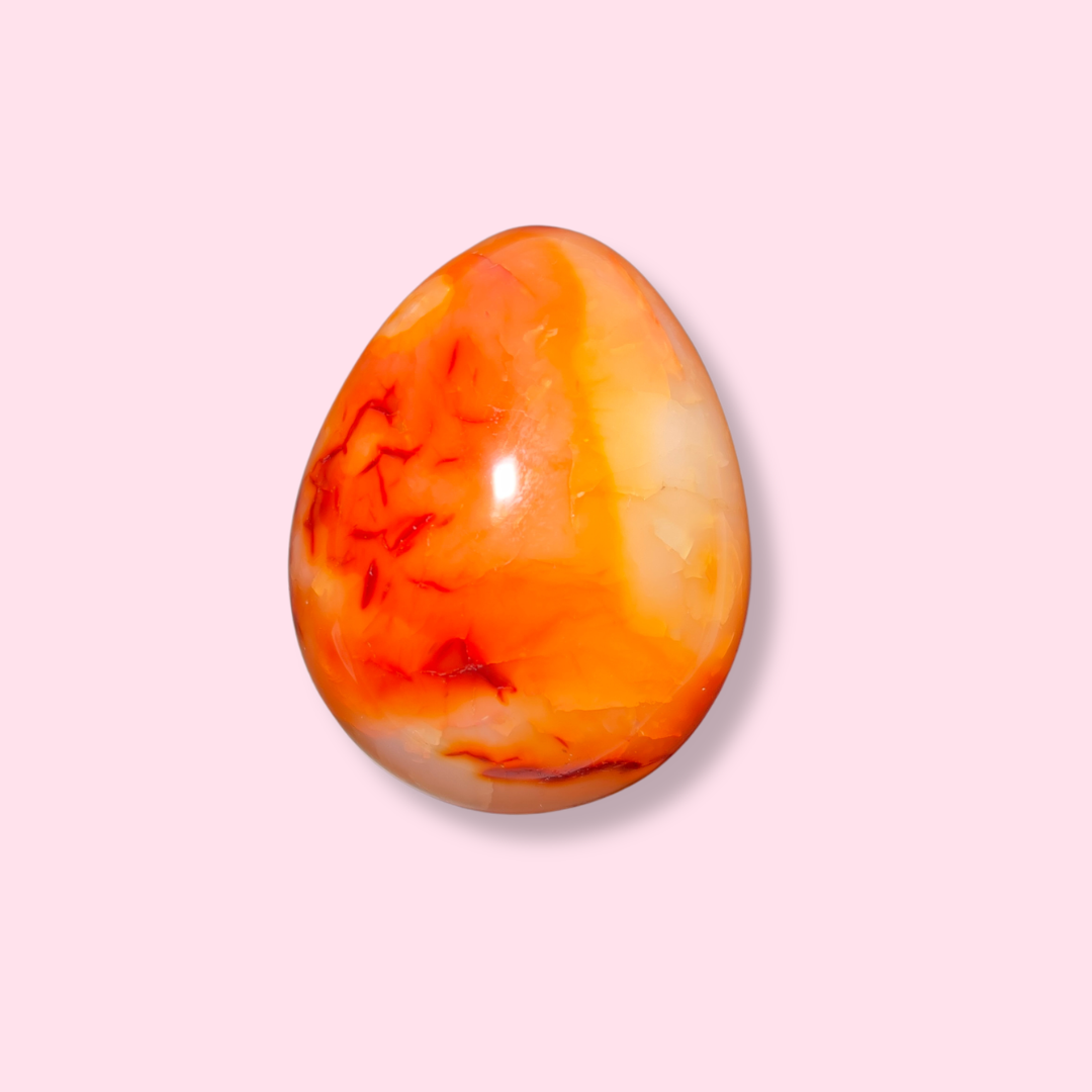 Red & Orange Carnelian Egg - Made in Mother Nature