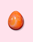 Scarlet Carnelian Egg With Druzy Cave - Made in Mother Nature
