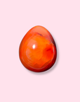 Scarlet Carnelian Egg With Druzy Cave - Made in Mother Nature