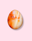 Red & White Carnelian Egg - Made in Mother Nature