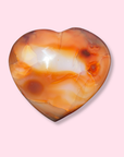 Orange & White Carnelian Heart - Made in Mother Nature