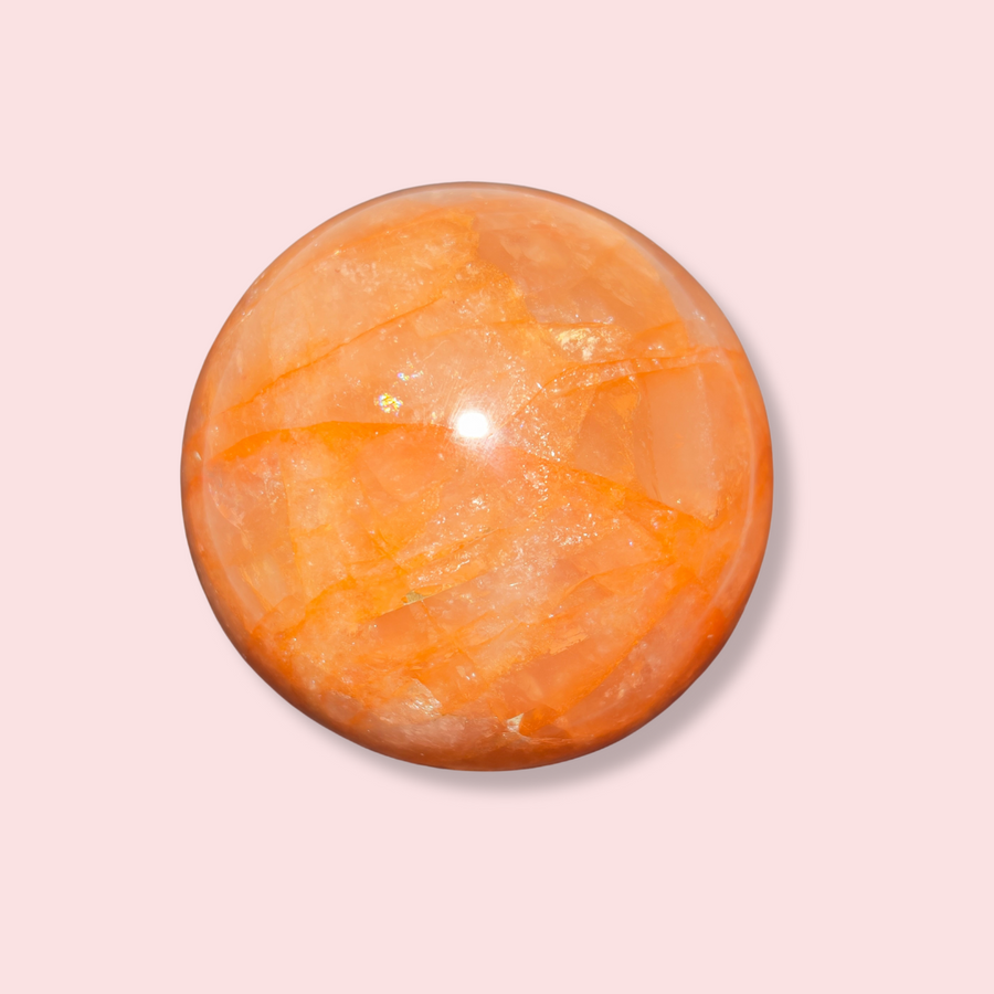 Fire Quartz Sphere - Made in Mother Nature