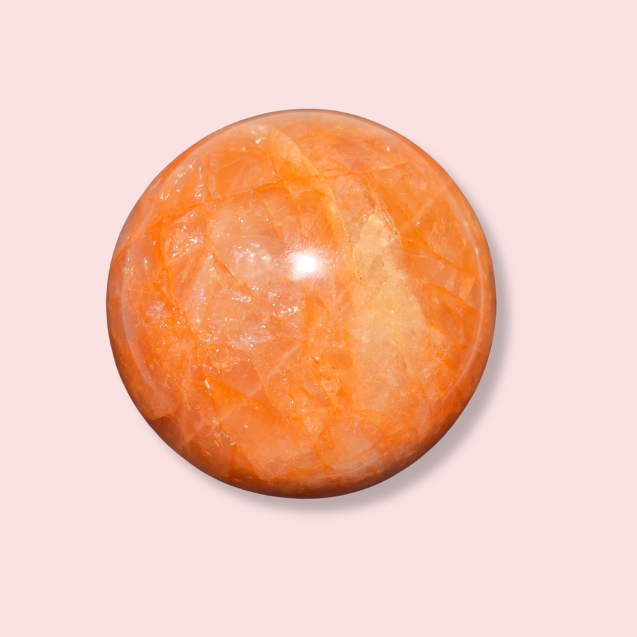 Fire Quartz Sphere - Made in Mother Nature