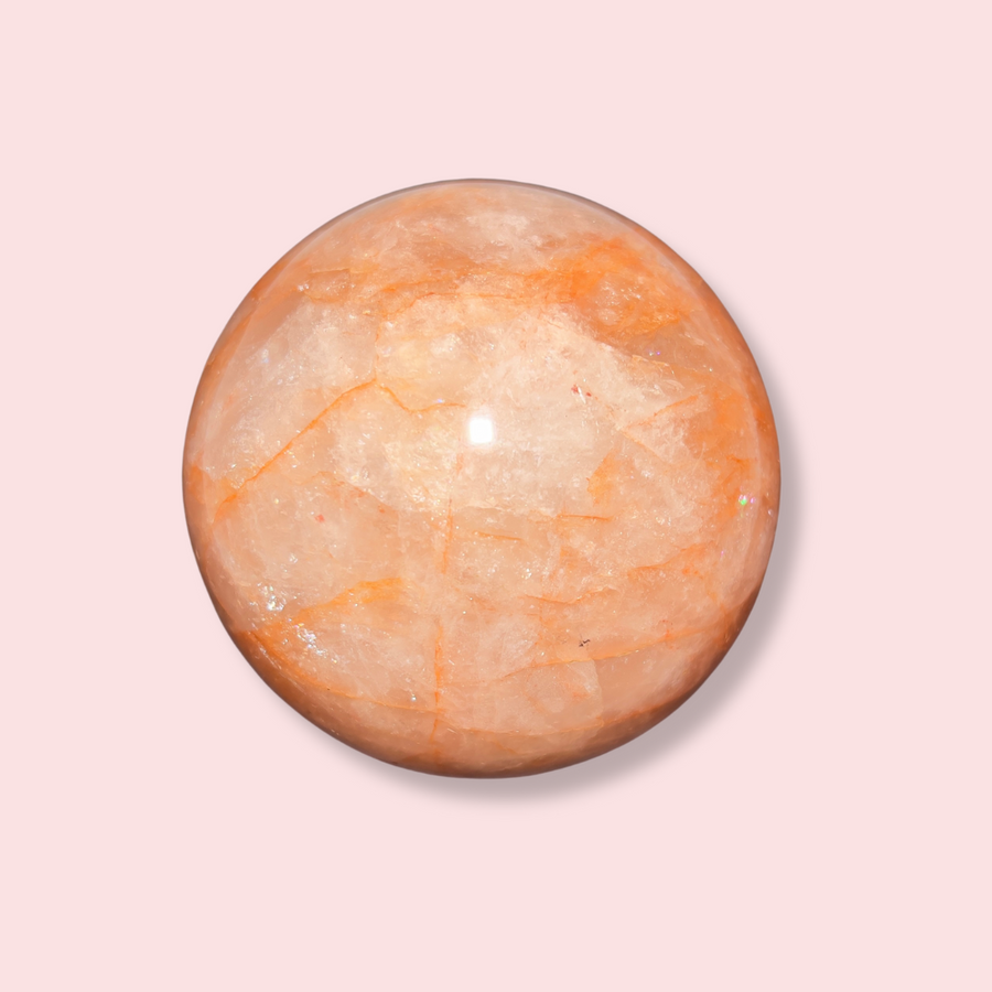 Fire Quartz Sphere - Made in Mother Nature