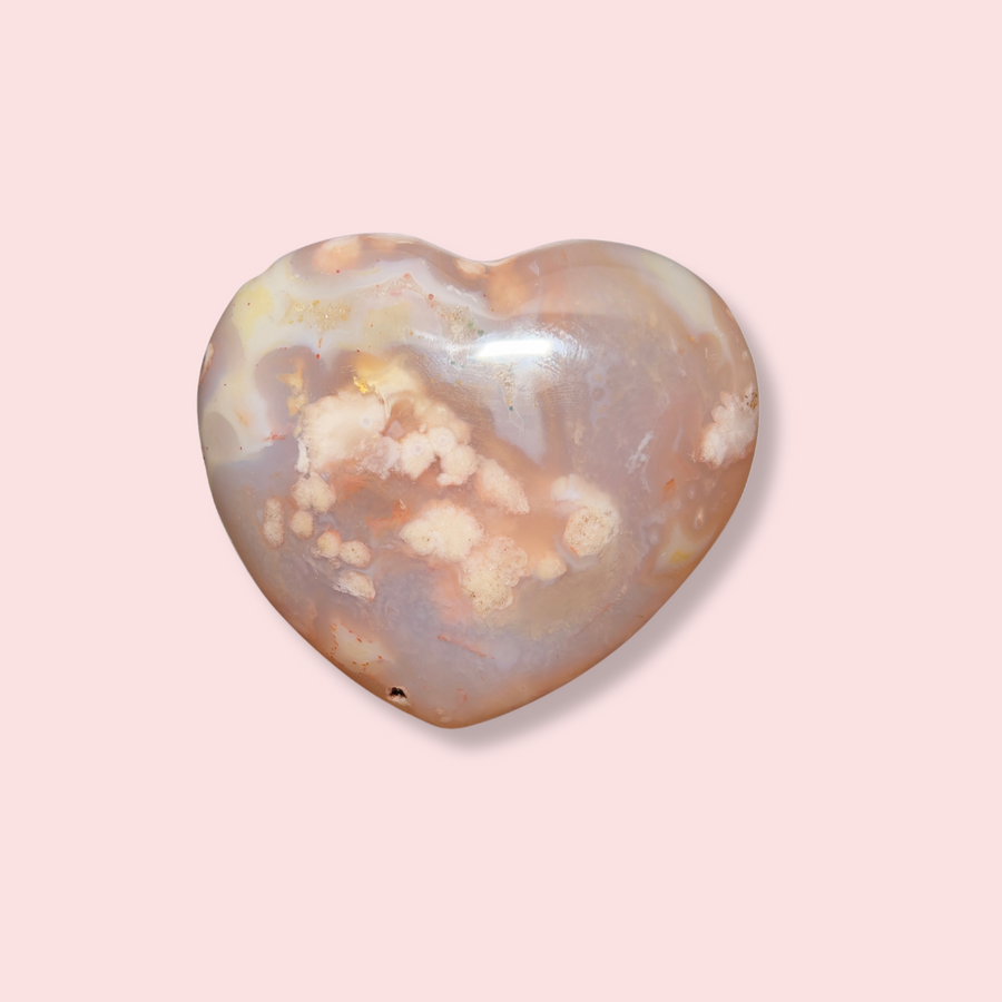 Flower Agate Heart - Made in Mother Nature