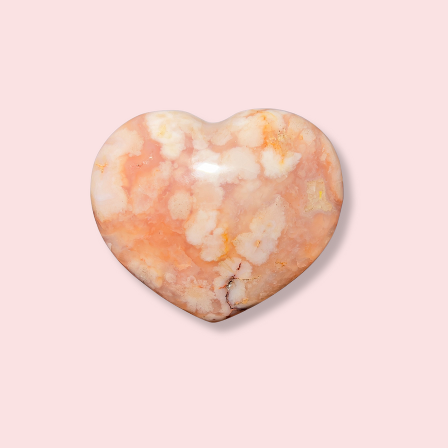 Flower Agate Heart - Made in Mother Nature