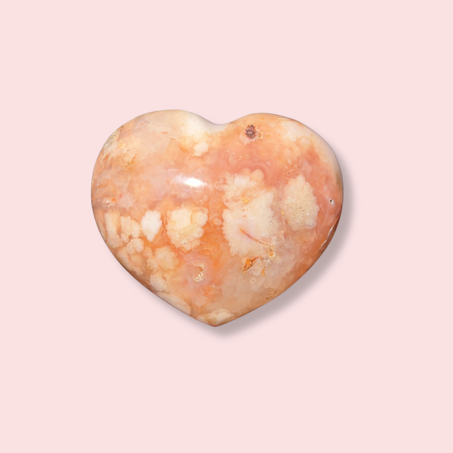 Flower Agate Heart - Made in Mother Nature