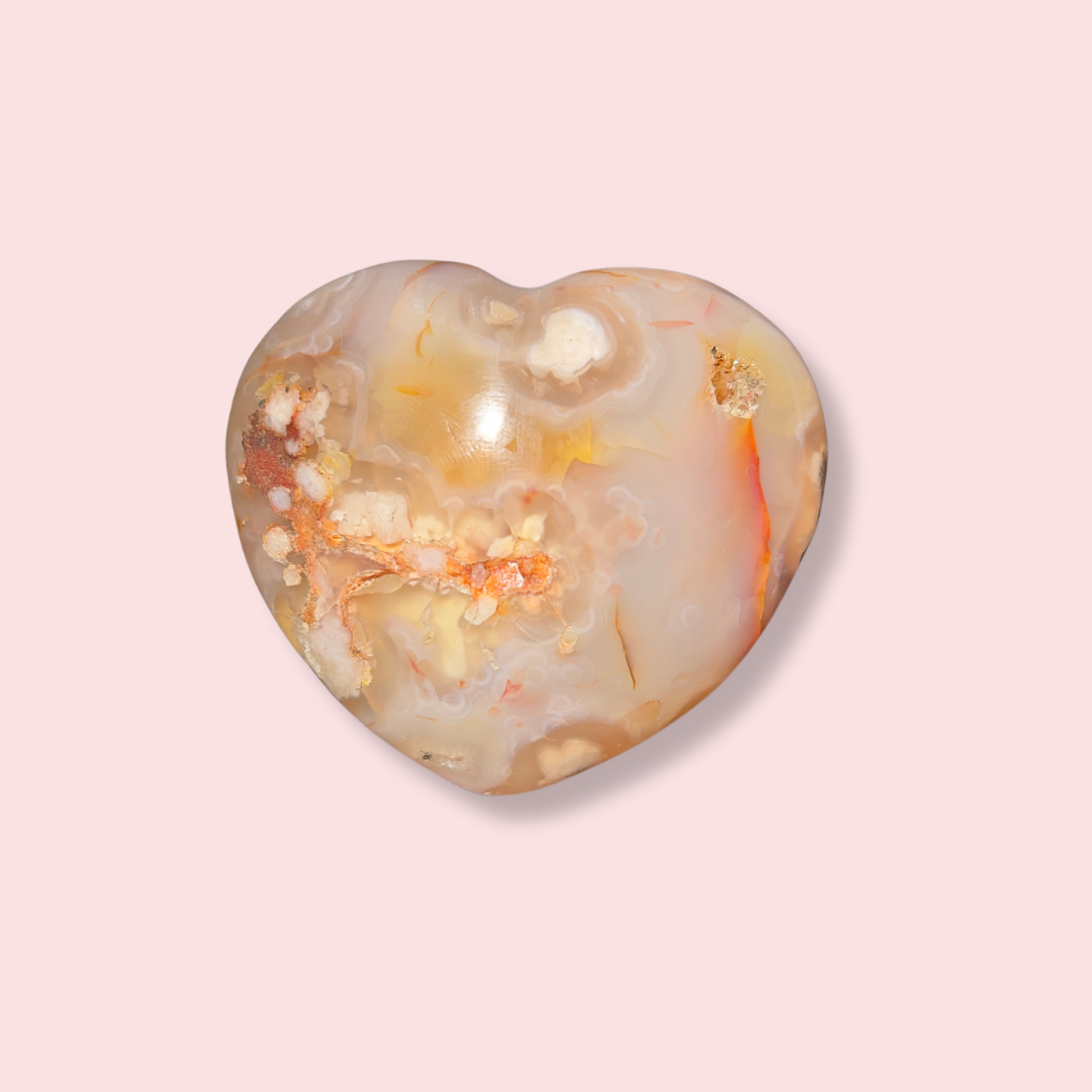 Flower Agate Heart - Made in Mother Nature