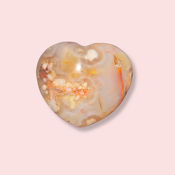 Flower Agate Heart - Made in Mother Nature