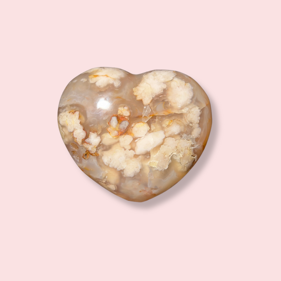 Flower Agate Heart - Made in Mother Nature