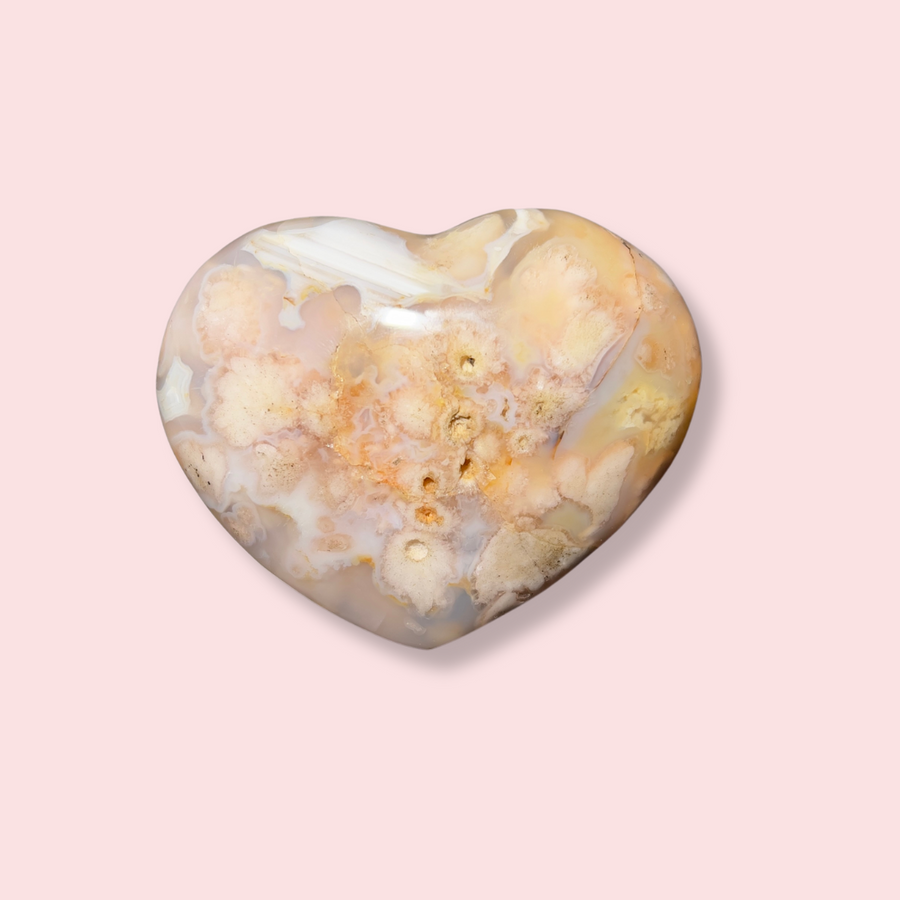 Flower Agate Heart - Made in Mother Nature